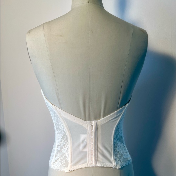 Lady Marlene Bustier Corset Style 01313 White 34C Vintage Beautiful Feminine - Picture 3 of 16